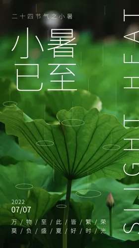 小暑转发图二十四节气朋友圈