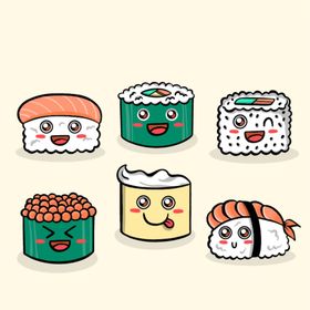 可爱手绘美食