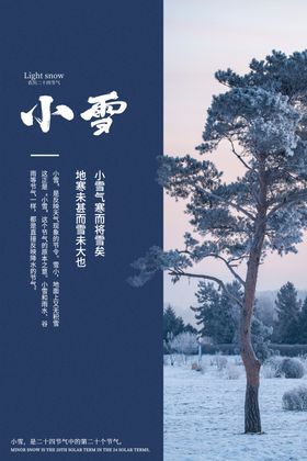小雪海报艺术字图片插画图片素材