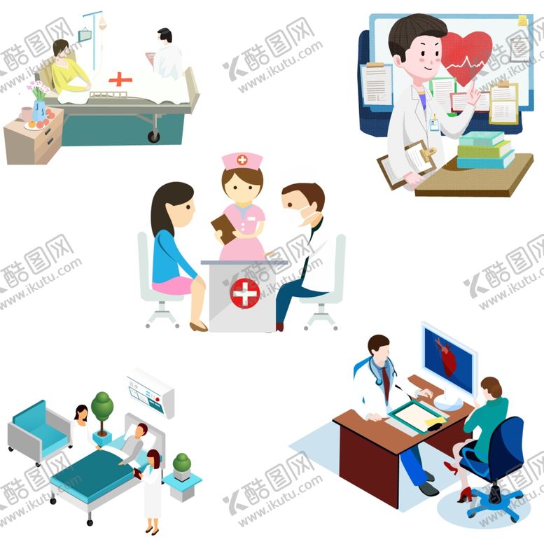 编号：45776007132352099759【酷图网】源文件下载-卡通医生看病