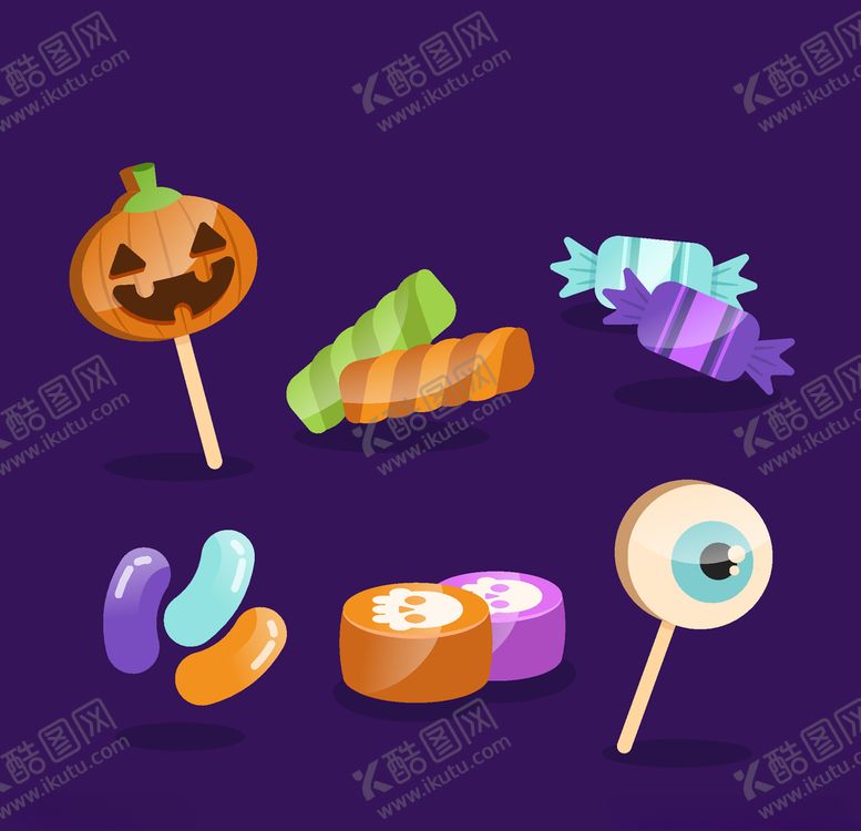 编号：97410404290618076434【酷图网】源文件下载-万圣节糖果篮子