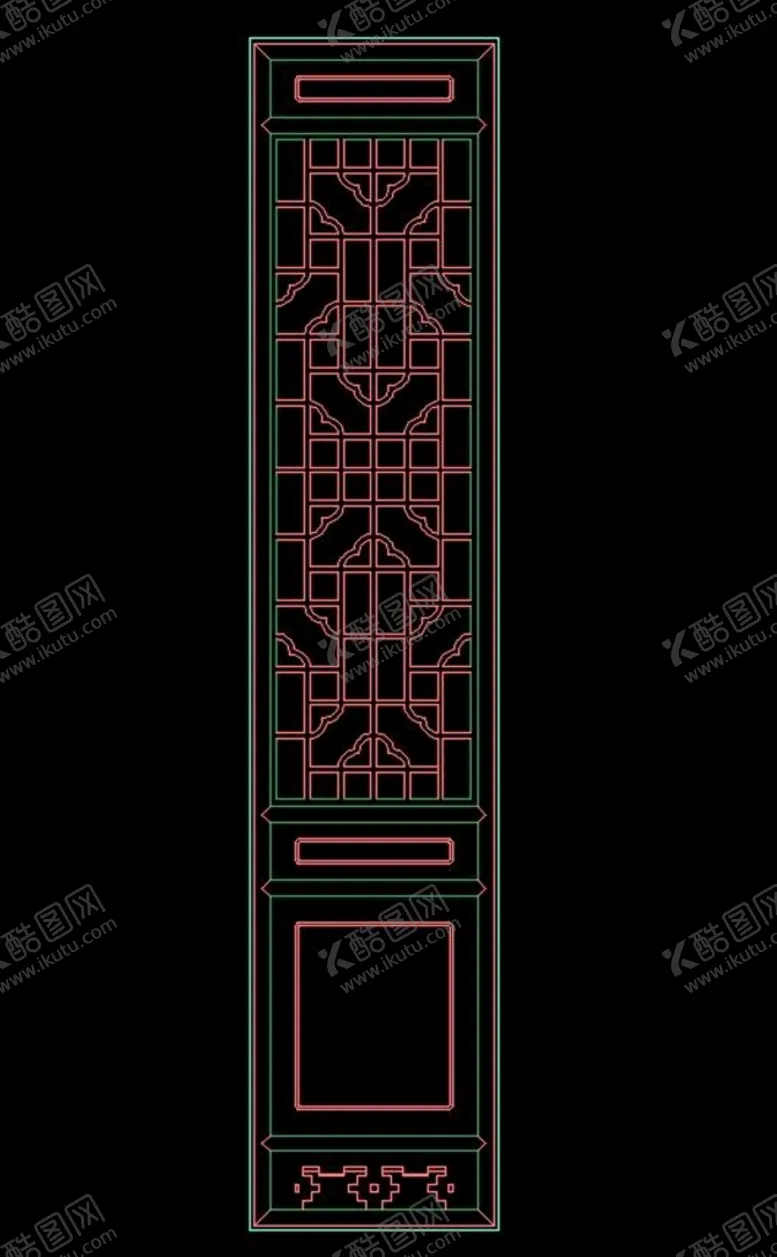 编号：95034301140951248252【酷图网】源文件下载-中式门窗CAD素材图块