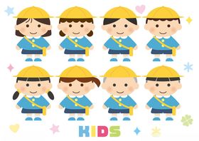 可爱卡通建筑工人形象