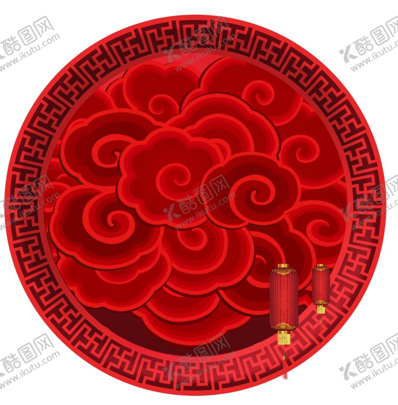 编号：84100210241459359931【酷图网】源文件下载-新年海报背景元素PNG素材