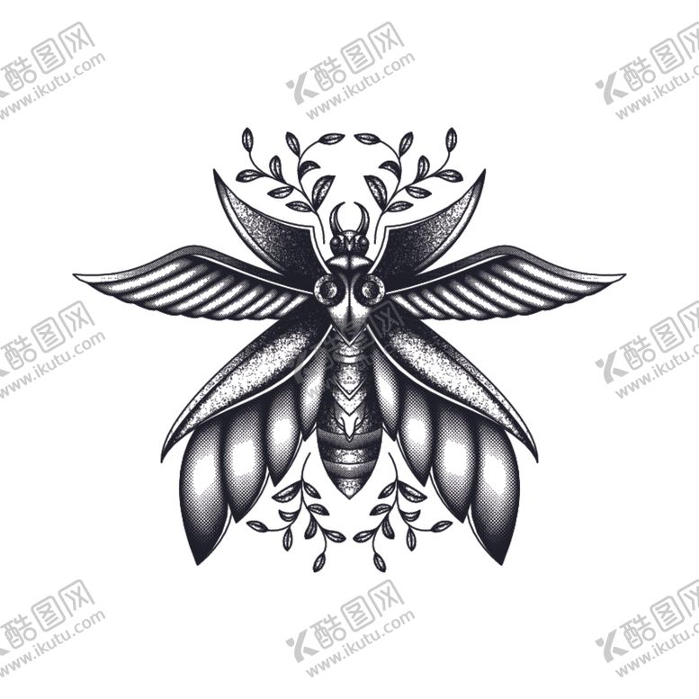 编号：57565010121320367129【酷图网】源文件下载-线描昆虫