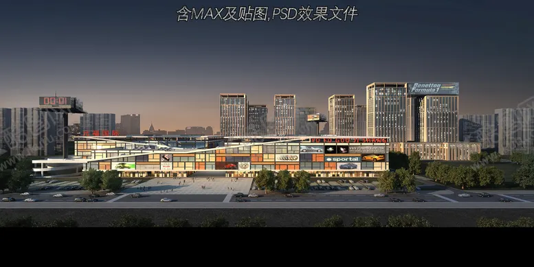 编号：40644702031943155135【酷图网】源文件下载-商场建筑模型