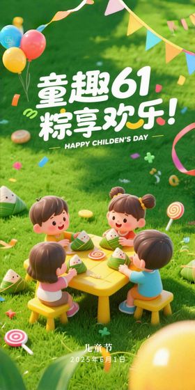 端午节六一儿童节梦幻主背景海报