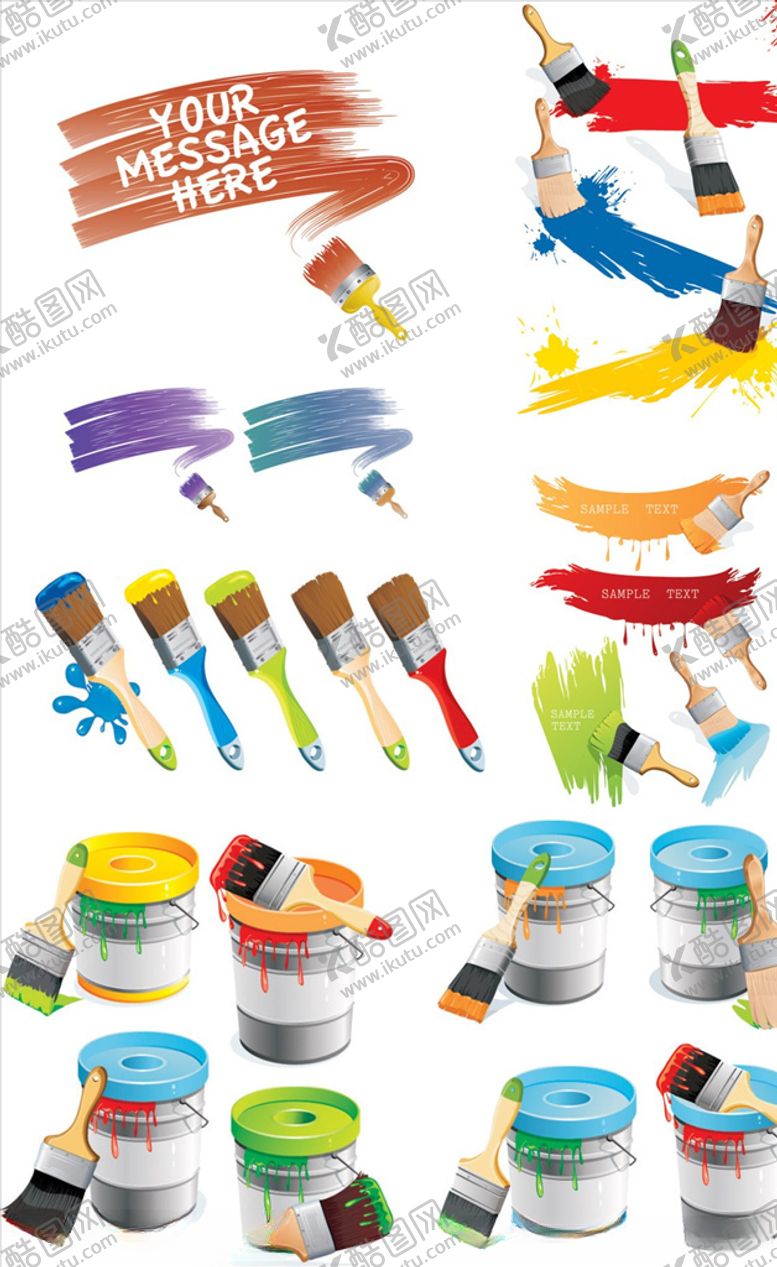 编号：88899210051155315157【酷图网】源文件下载-矢量颜料油漆