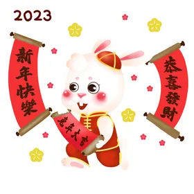 兔年大吉海报2023背景吉祥