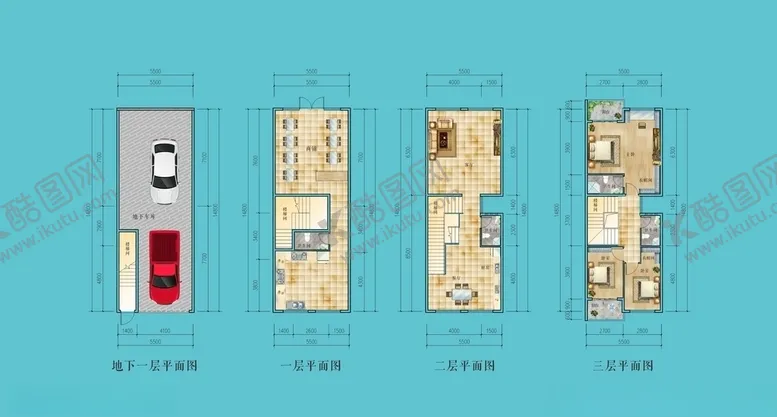 编号：57583104201508586238【酷图网】源文件下载-天地楼户型平面