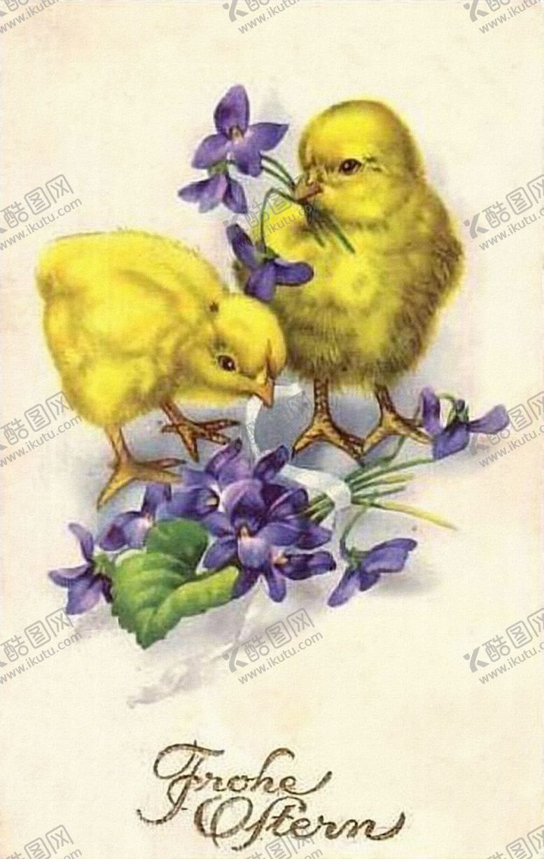 编号：15063810212217061530【酷图网】源文件下载-黄色小鸡花朵油画