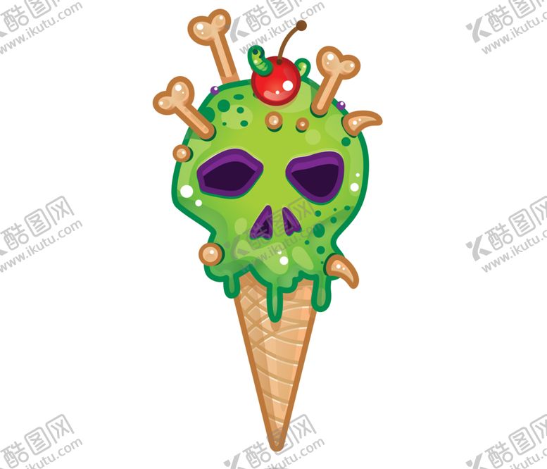 编号：10304009091001064292【酷图网】源文件下载-万圣节雪糕