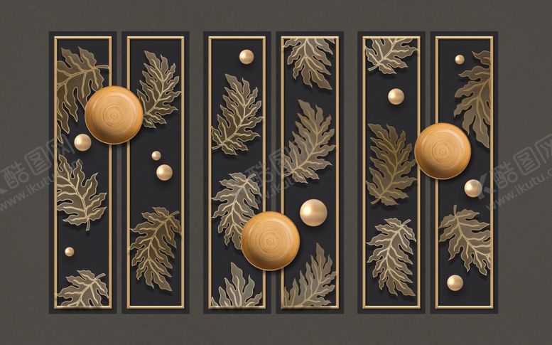 编号：63695610170701299265【酷图网】源文件下载-新中式背景墙