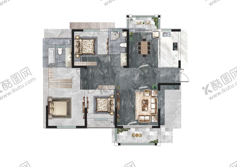编号：18997310282036192709【酷图网】源文件下载-地产户型