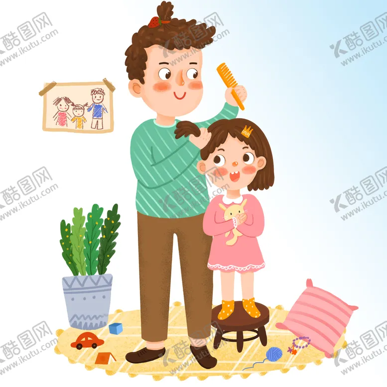 编号：16537809262042038614【酷图网】源文件下载- 梳头发 