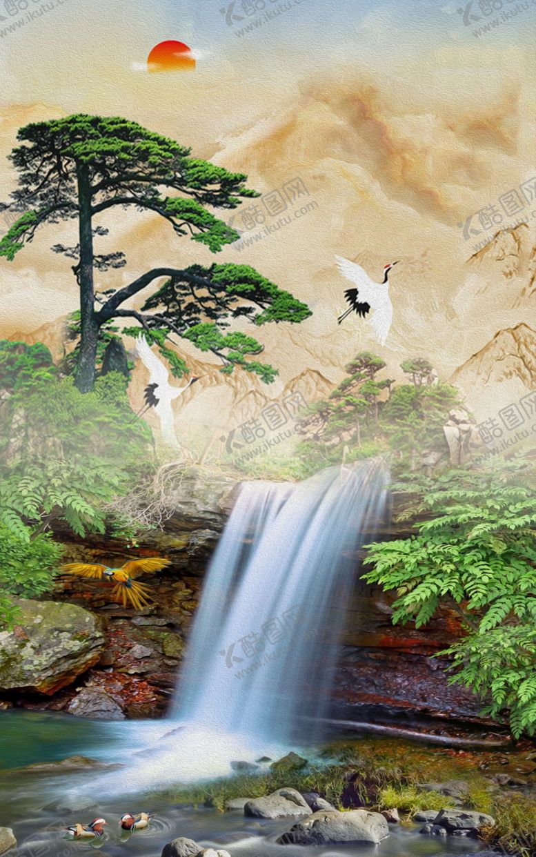 编号：58551609240910559606【酷图网】源文件下载-国画山水