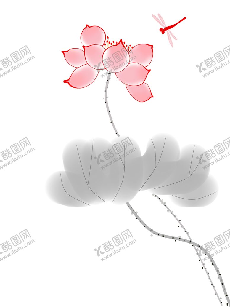编号：97917006281447095382【酷图网】源文件下载-水墨荷花粉色荷花荷花意境