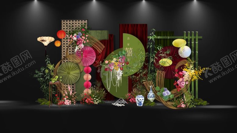 编号：65520912200144238342【酷图网】源文件下载-南洋风宝宝生日宴会布置