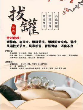 传统拔罐养生疗法宣传图