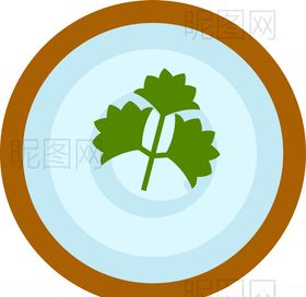 盘子里的香菜