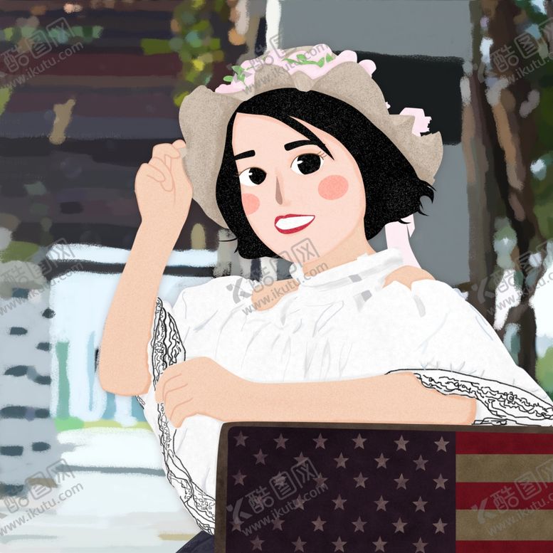 编号：64632009152139582464【酷图网】源文件下载-女孩插画