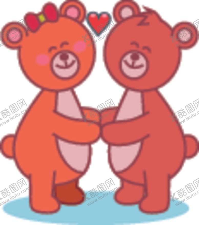 编号：74568707030737556140【酷图网】源文件下载-情侣小熊