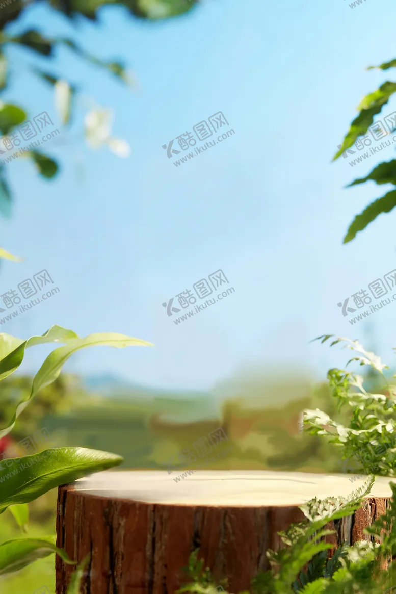 编号：97682903020152168263【酷图网】源文件下载-绿色自然C4D产品场景展示