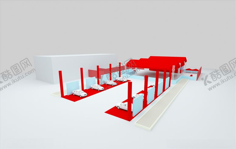 编号：99193909270120574299【酷图网】源文件下载-农副产品市场3D效果图