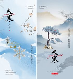 大寒海报新中式