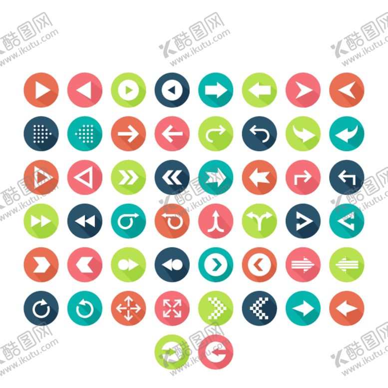 编号：20298212131304329344【酷图网】源文件下载-手绘箭头方向
