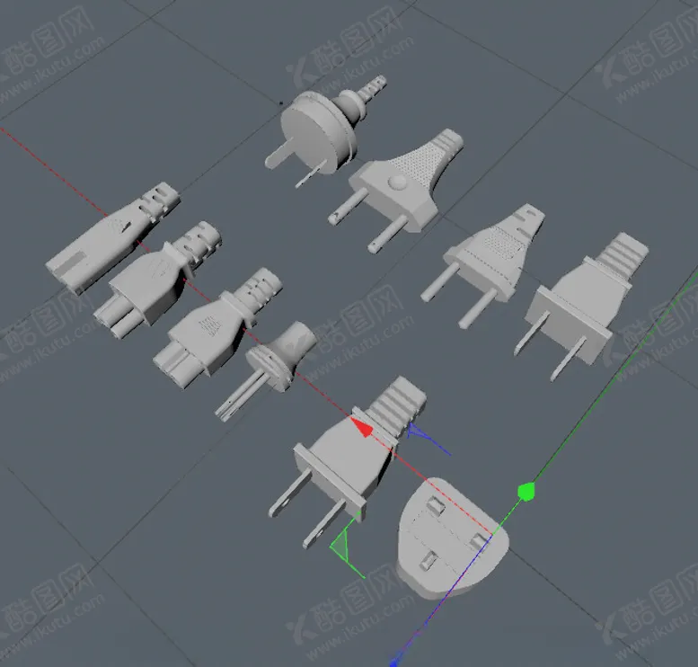 编号：15611902151720416769【酷图网】源文件下载-C4D模型插头