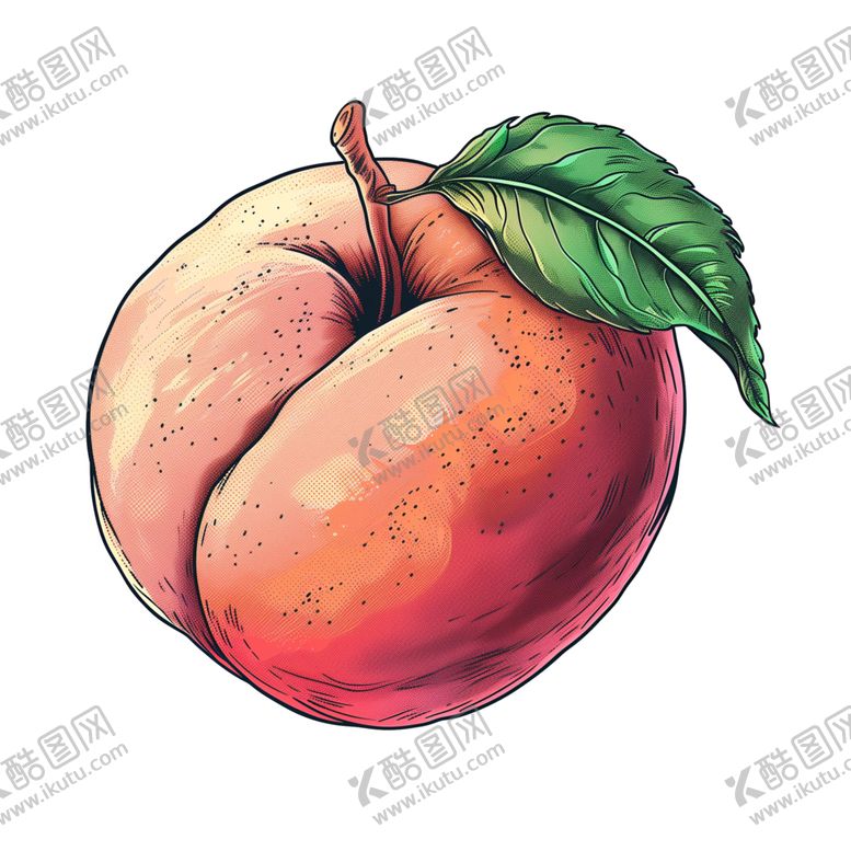 编号：61196502261548265075【酷图网】源文件下载-桃子插画