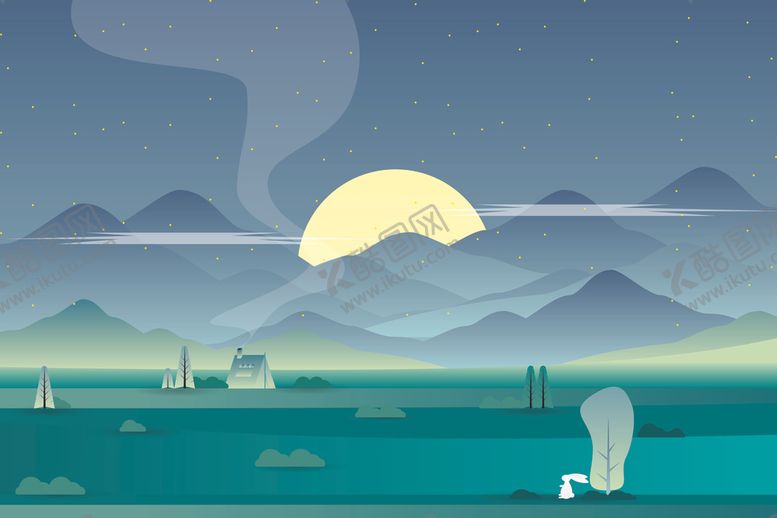 编号：31394110092155202000【酷图网】源文件下载-自然风光插画