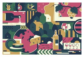 多彩动物与物品图案设计