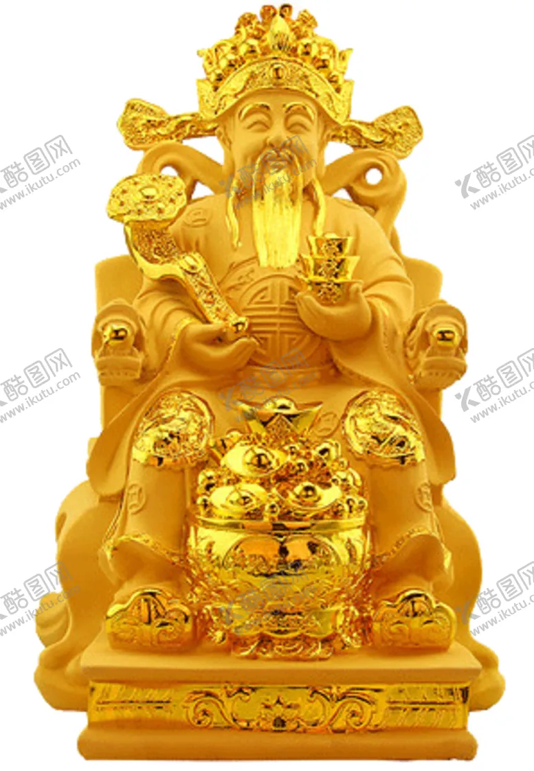 编号：70707304120443252781【酷图网】源文件下载-财神雕像PNG免扣素材