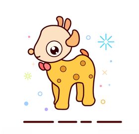 卡通小鹿