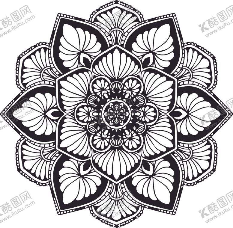 编号：54099010020416209184【酷图网】源文件下载-曼陀罗花纹