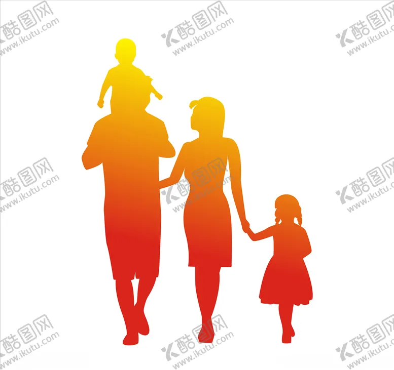 编号：44636504191717076880【酷图网】源文件下载-矢量一家四口