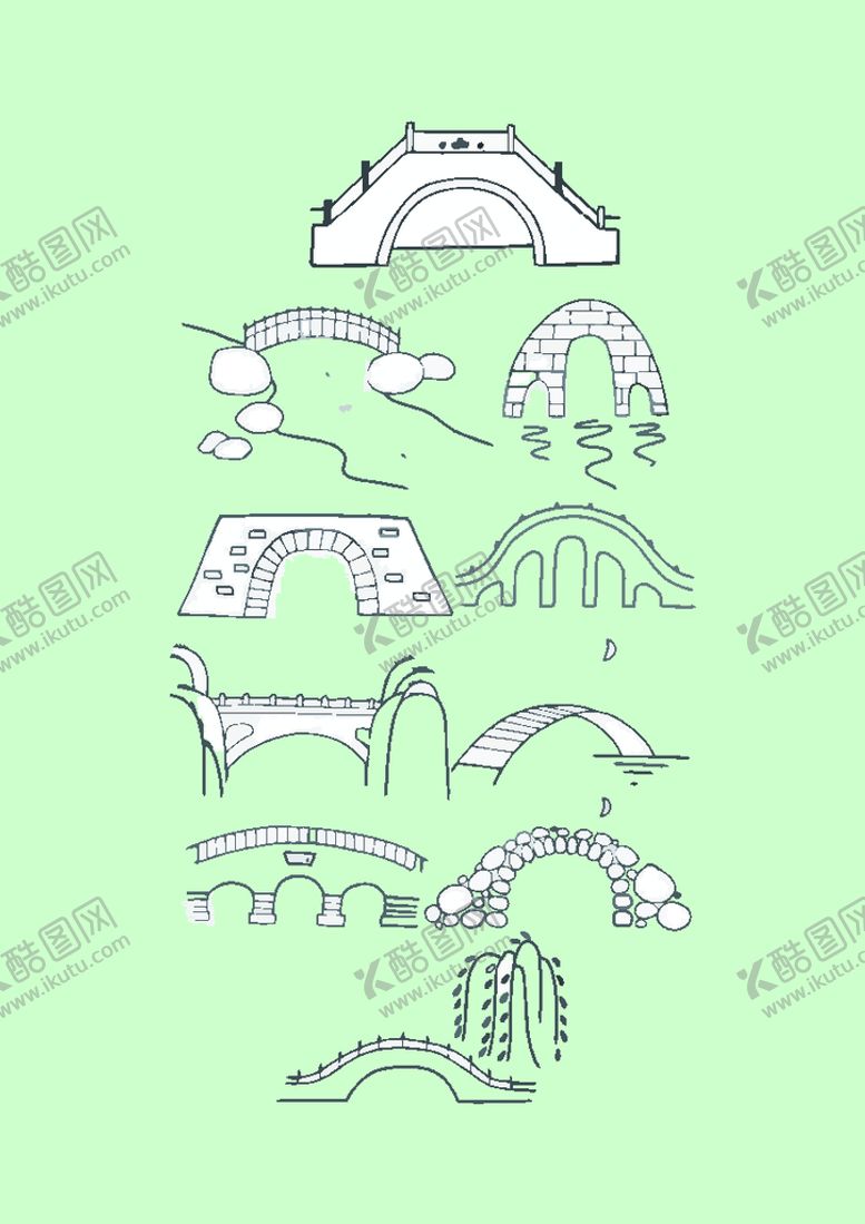 编号：42632401180358452694【酷图网】源文件下载-简笔画桥