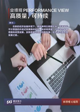 浦发银行企业文化文化展板