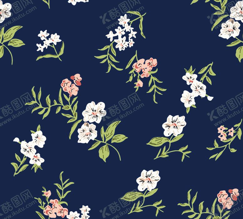 编号：95655710111030003229【酷图网】源文件下载-小碎花大牌印花数码花卉
