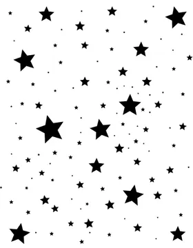 星星回位花数码印花五角