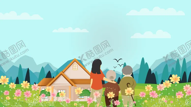 编号：54837810250428374264【酷图网】源文件下载-卡通手绘家庭插画