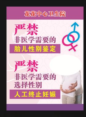 医院严禁两非海报