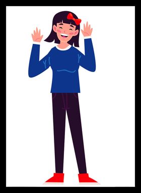 手绘女孩女人