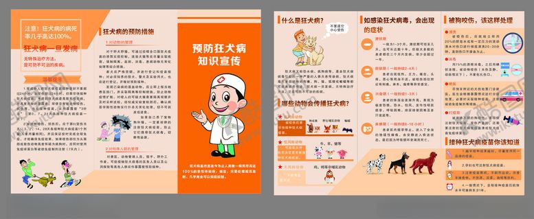 编号：17549011020325554703【酷图网】源文件下载-狂犬病教育宣传册设计展示