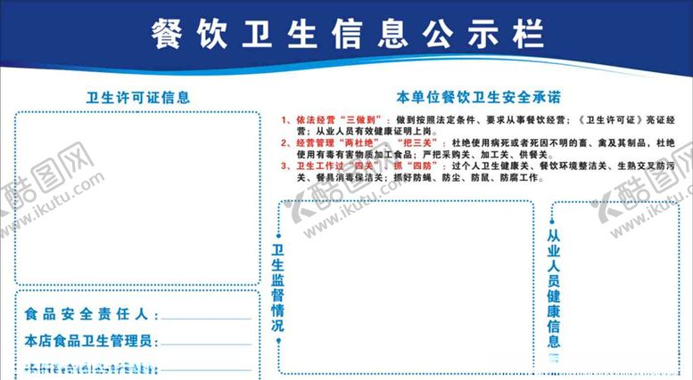 编号：95398110241528511089【酷图网】源文件下载-餐饮卫生信息公示栏