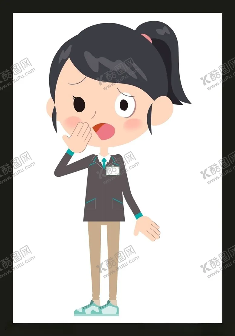 编号：25322401310802212580【酷图网】源文件下载-手绘卡通女孩