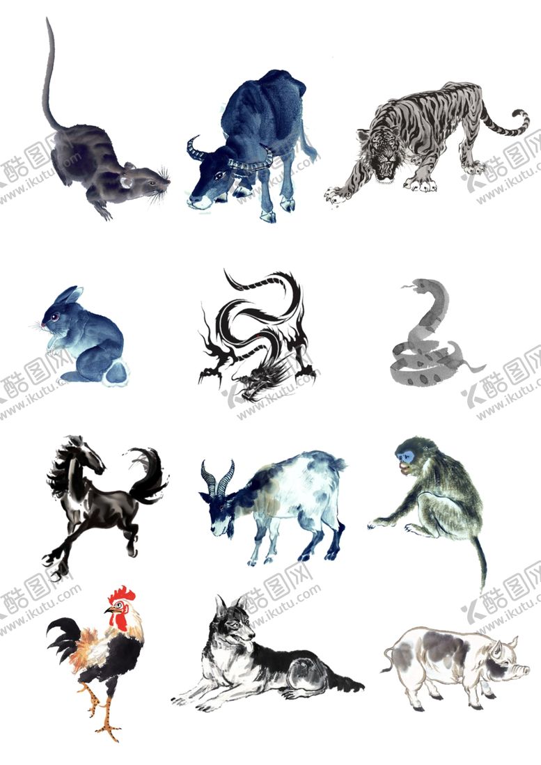 编号：97541409261325151101【酷图网】源文件下载-十二生肖