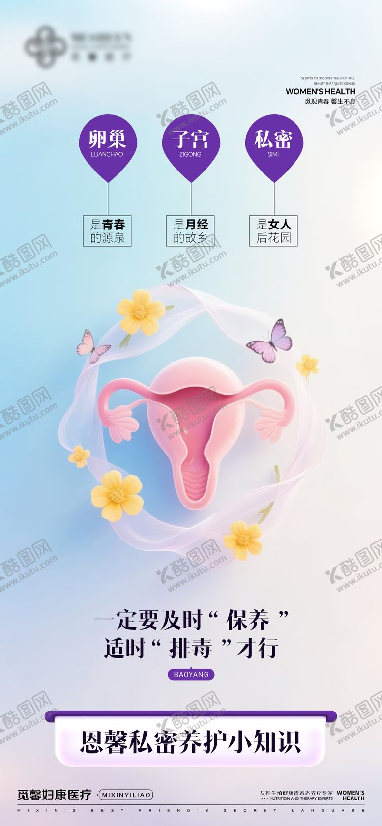 编号：28614908211652035287【酷图网】源文件下载-妇科私密科普海报